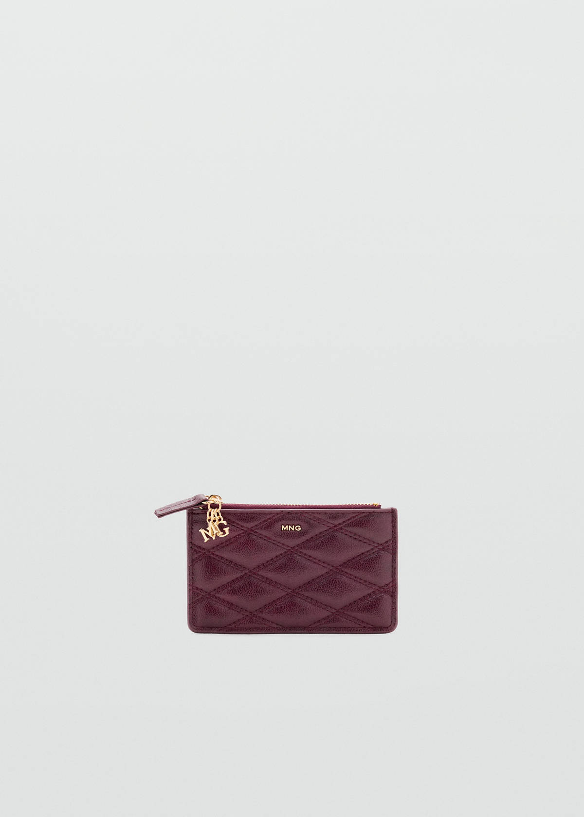 Padded metallic coin purse — Cherry
