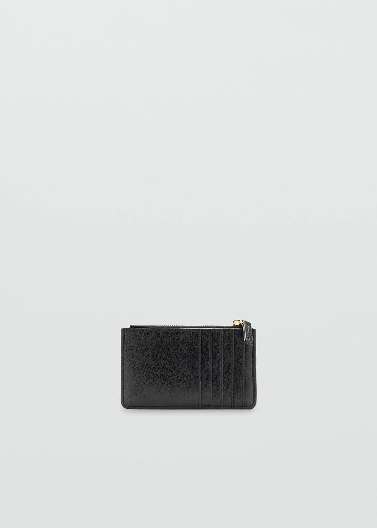 Padded metallic coin purse — Black