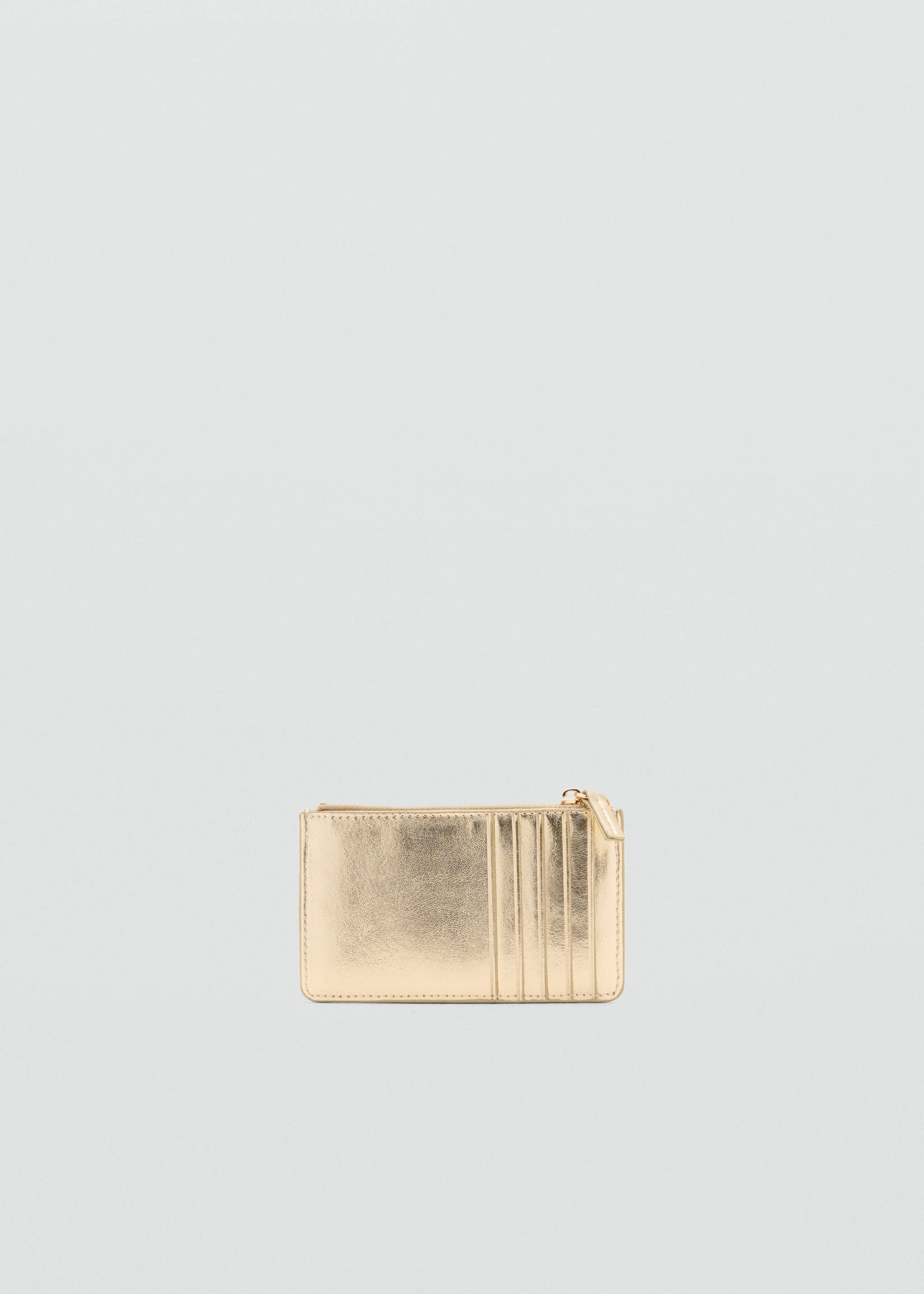Quilted leather-effect coin purse with metal charm - Details of the article 1
