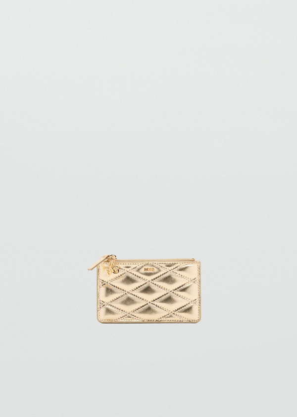 Padded metallic coin purse — Gold