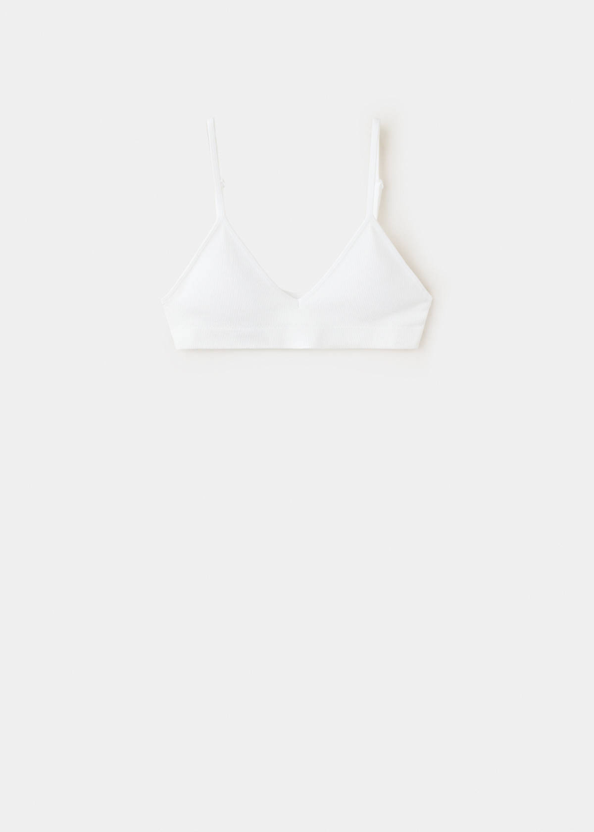 Essential triangle bra — Off White