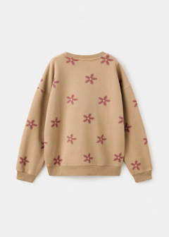 Sweatshirt with floral print detail — Brown 3