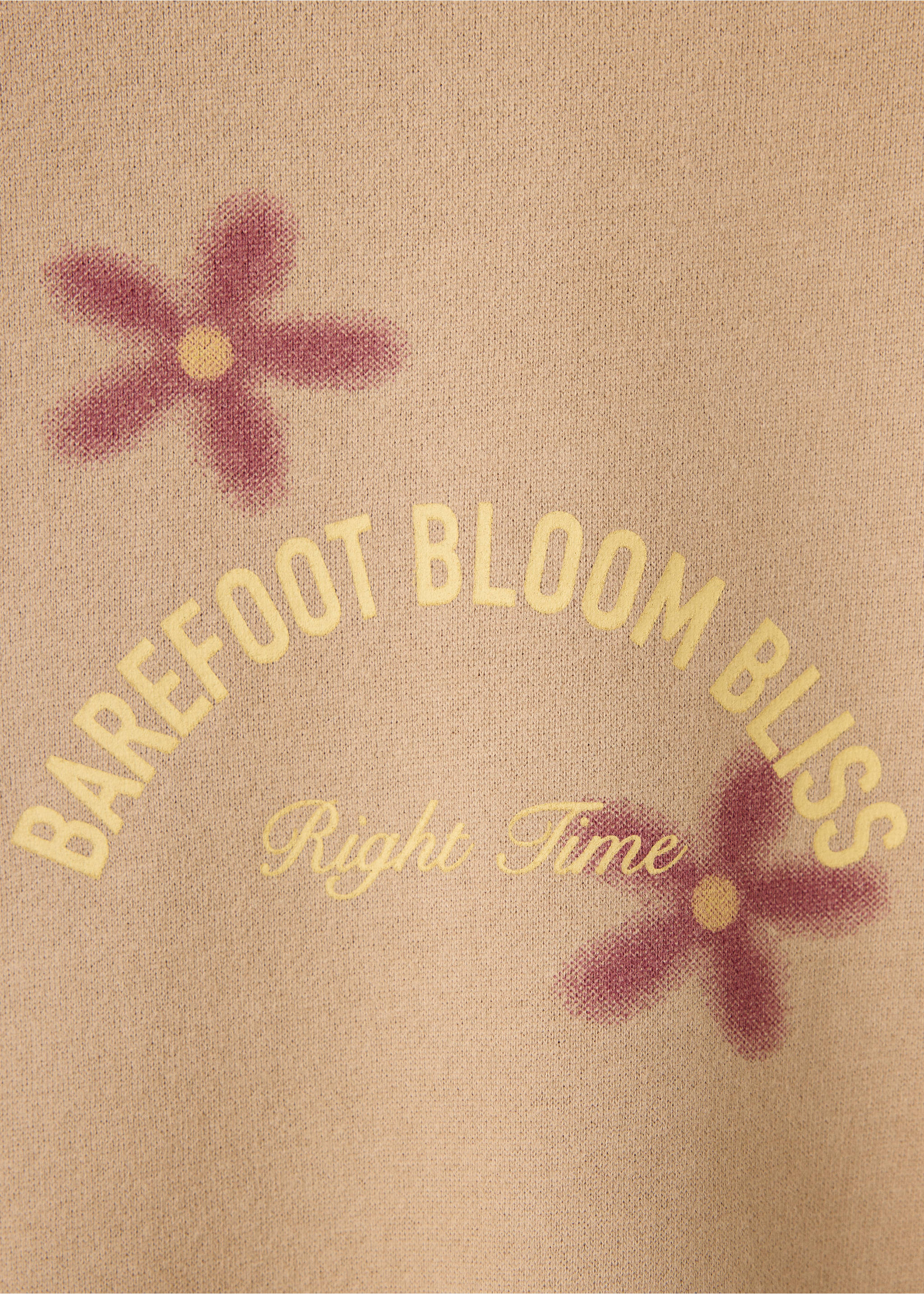 Sweatshirt with floral print detail - Details of the article 8, Brown. Ref: 37076367-00.