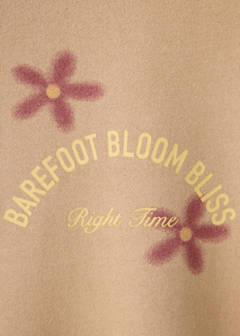 Sweatshirt with floral print detail — Brown 2