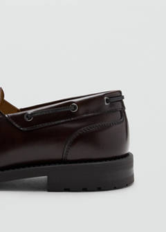 Leather deck shoe — Brown 3