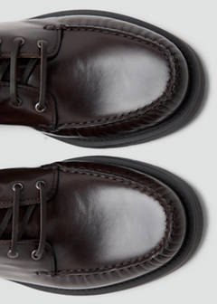 Leather deck shoe — Brown 4
