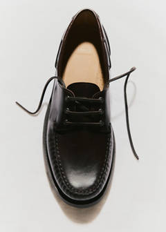 Leather deck shoe — Brown 7