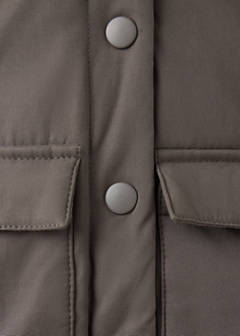 Padded coat with fur lining — Chocolate 2