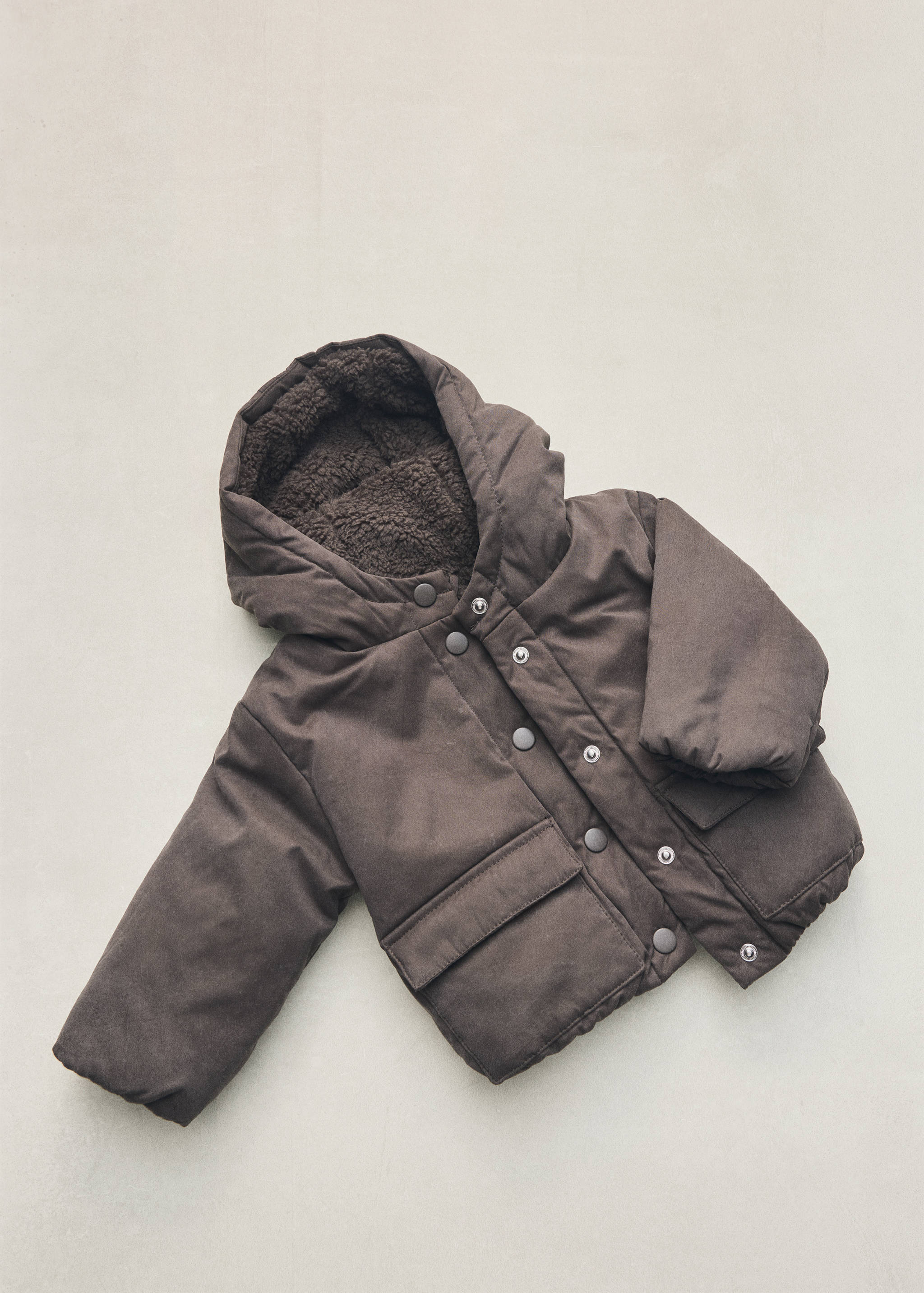 Padded coat with fur lining - Details of the article 5