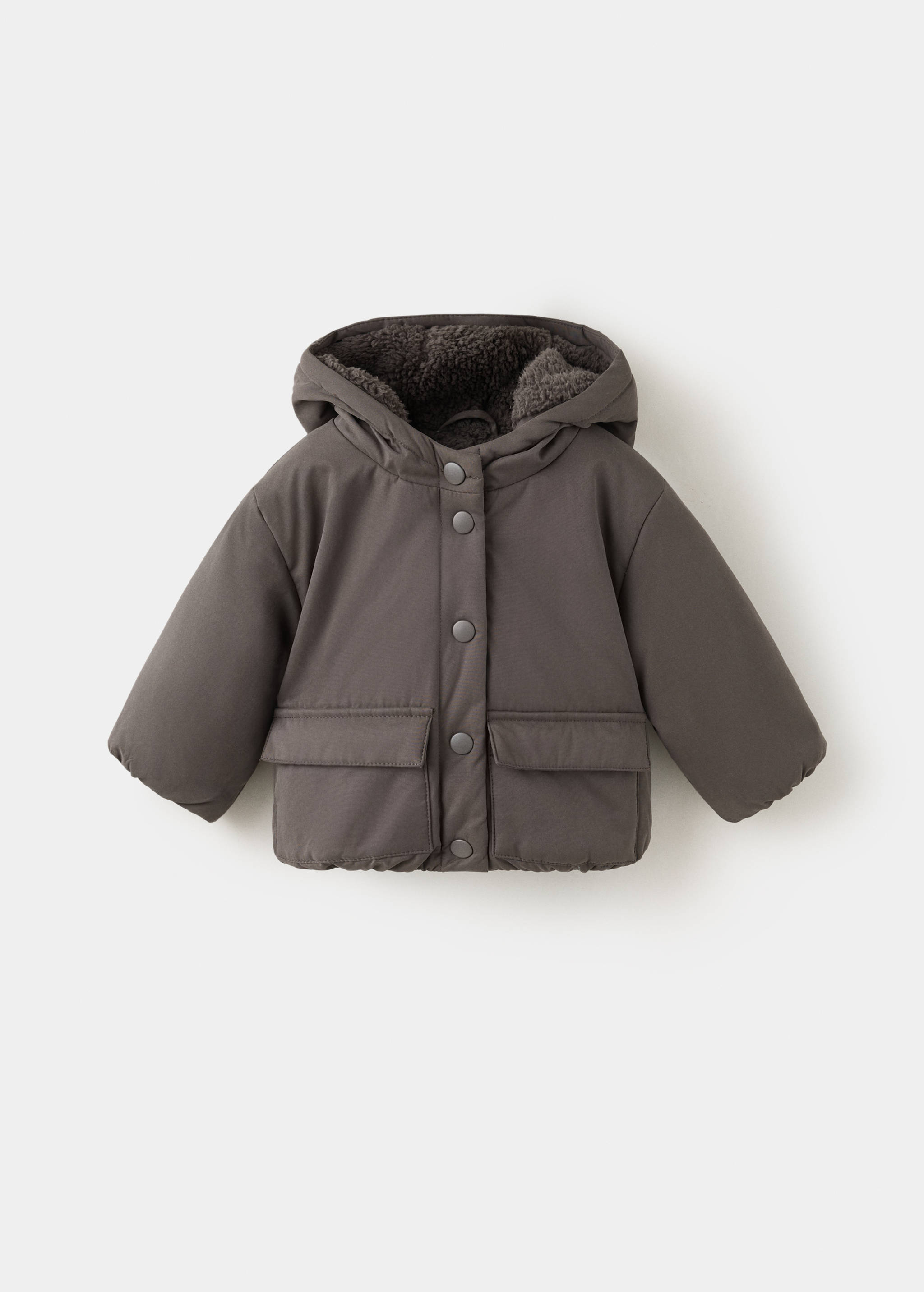 Padded coat with fur lining - Article without model