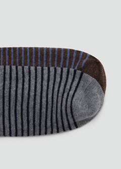 Pack of 2 striped cotton socks — Grey 3