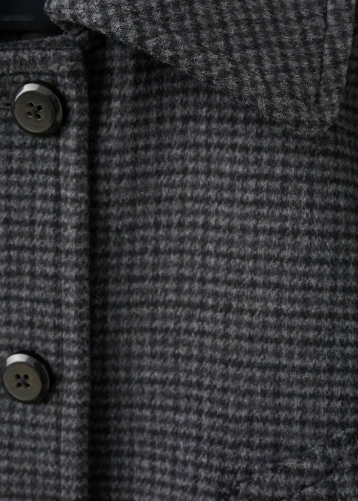 Houndstooth wool jacket — Navy