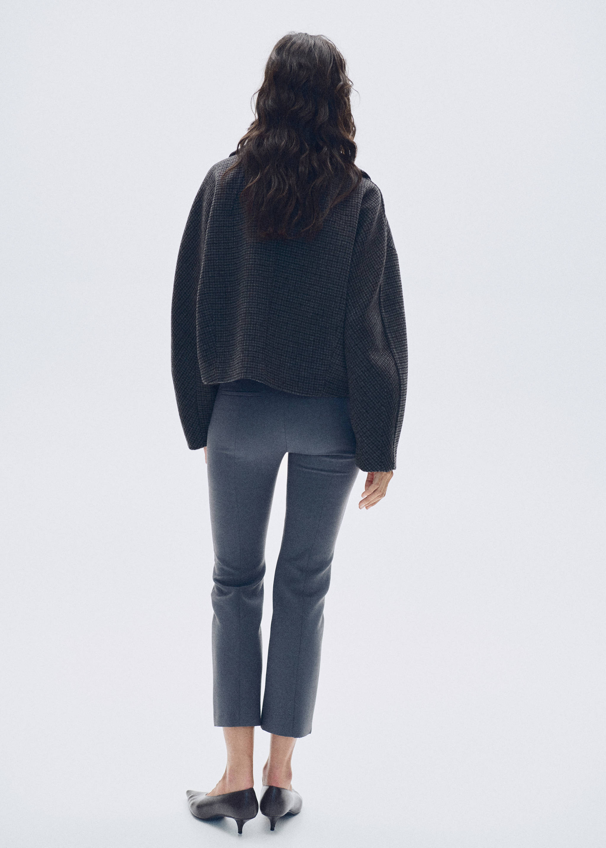 Houndstooth wool jacket - Reverse of the article