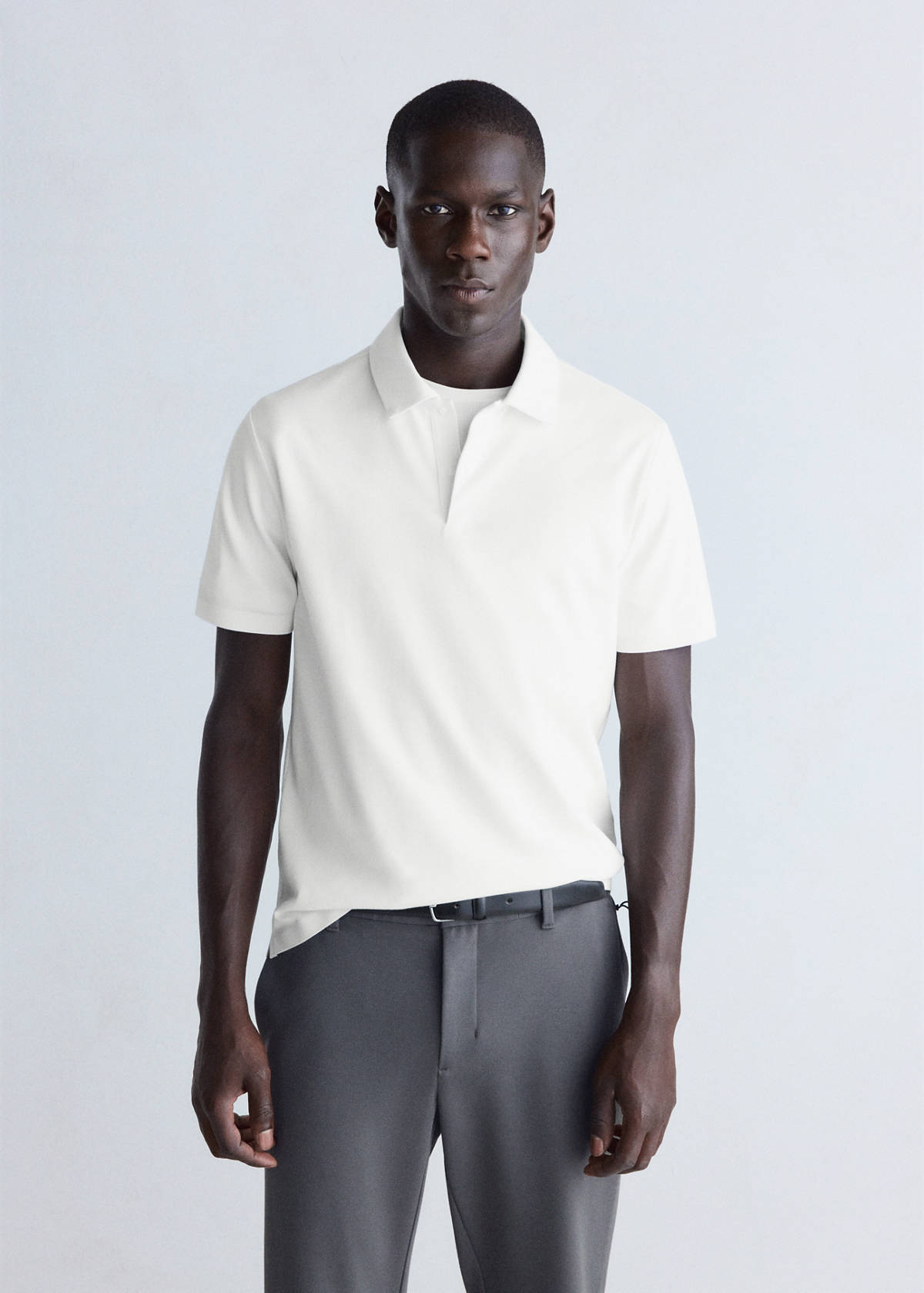 Slim-fit Thermolite® polo shirt — Off White