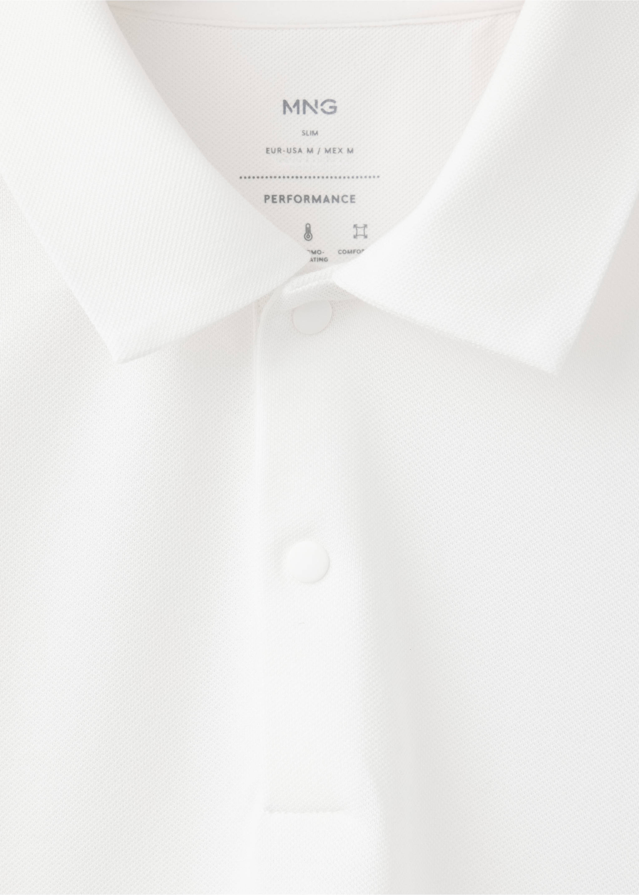 Slim-fit Thermolite® polo shirt - Details of the article 8, Off White. Ref: 37076727-00.