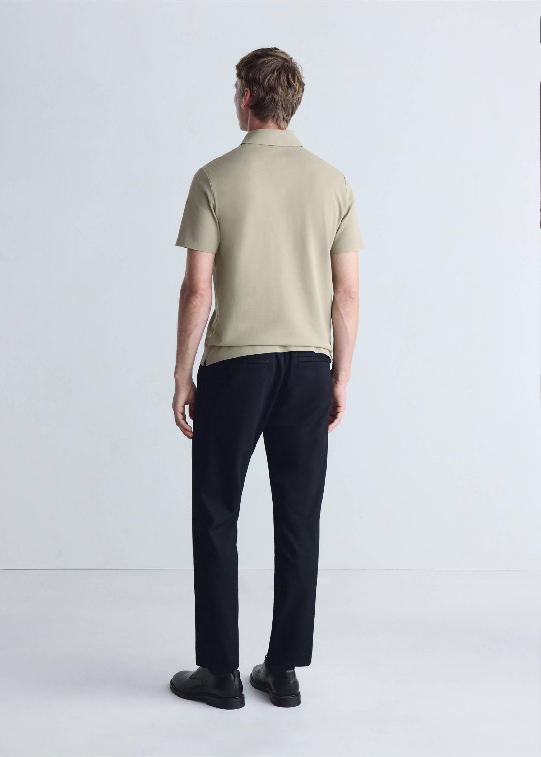 Slim-fit Thermolite® polo shirt - Reverse of the article, Medium Brown. Ref: 37076727-00.