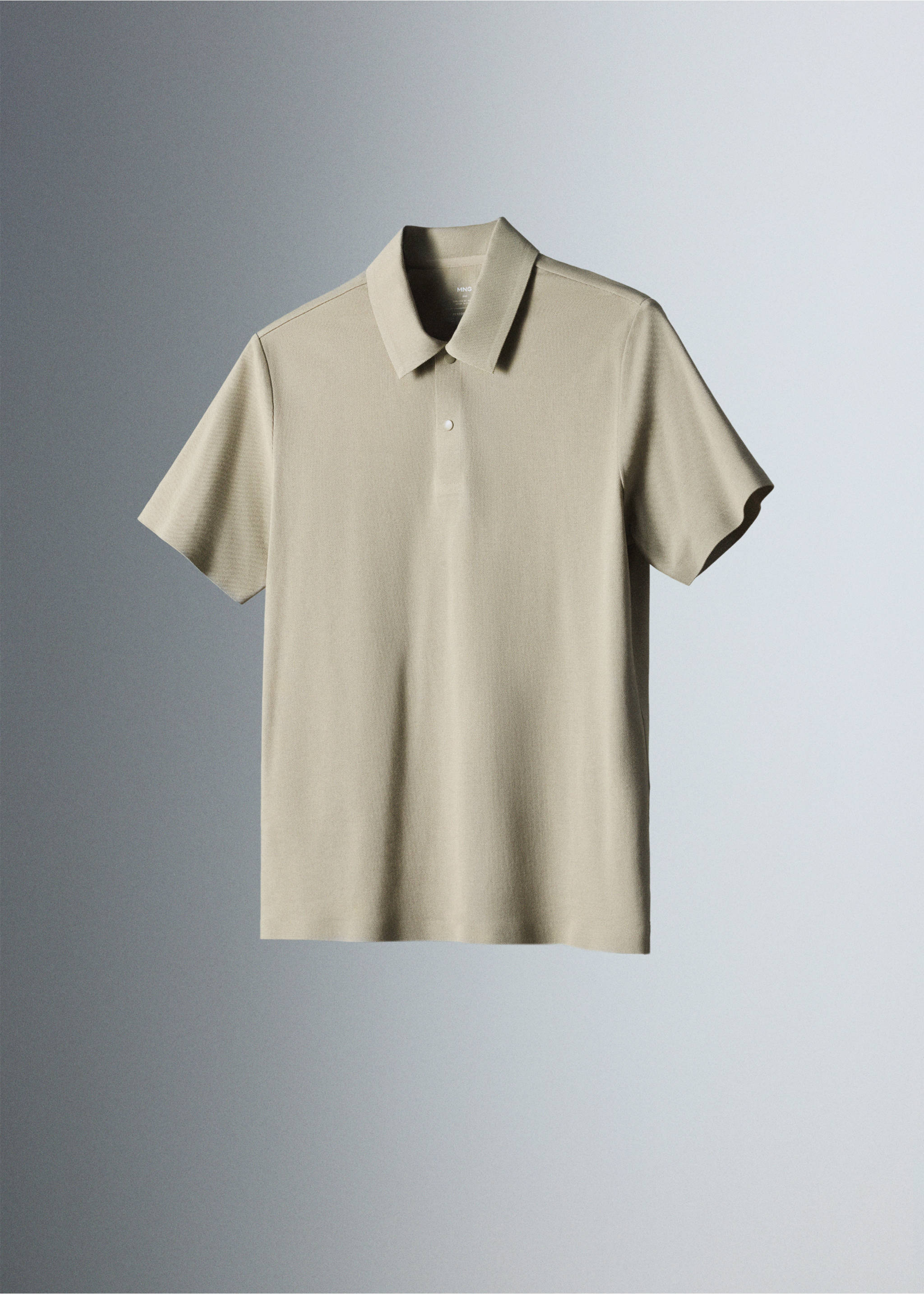 Polo slim fit Thermolite® - Pormenor do artigo 5, Castanho-médio. Ref: 37076727-00.