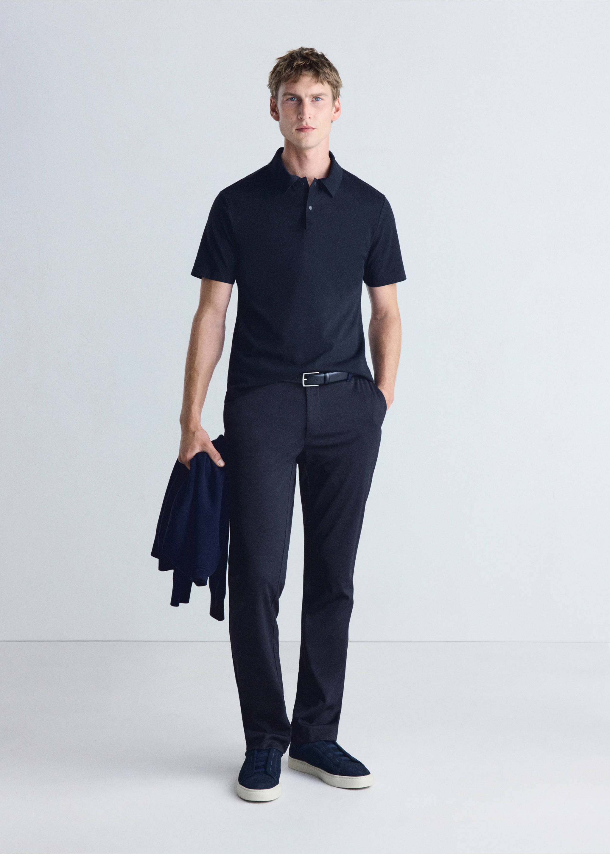 Slim-fit Thermolite® polo shirt - General plane, Navy. Ref: 37076727-00.
