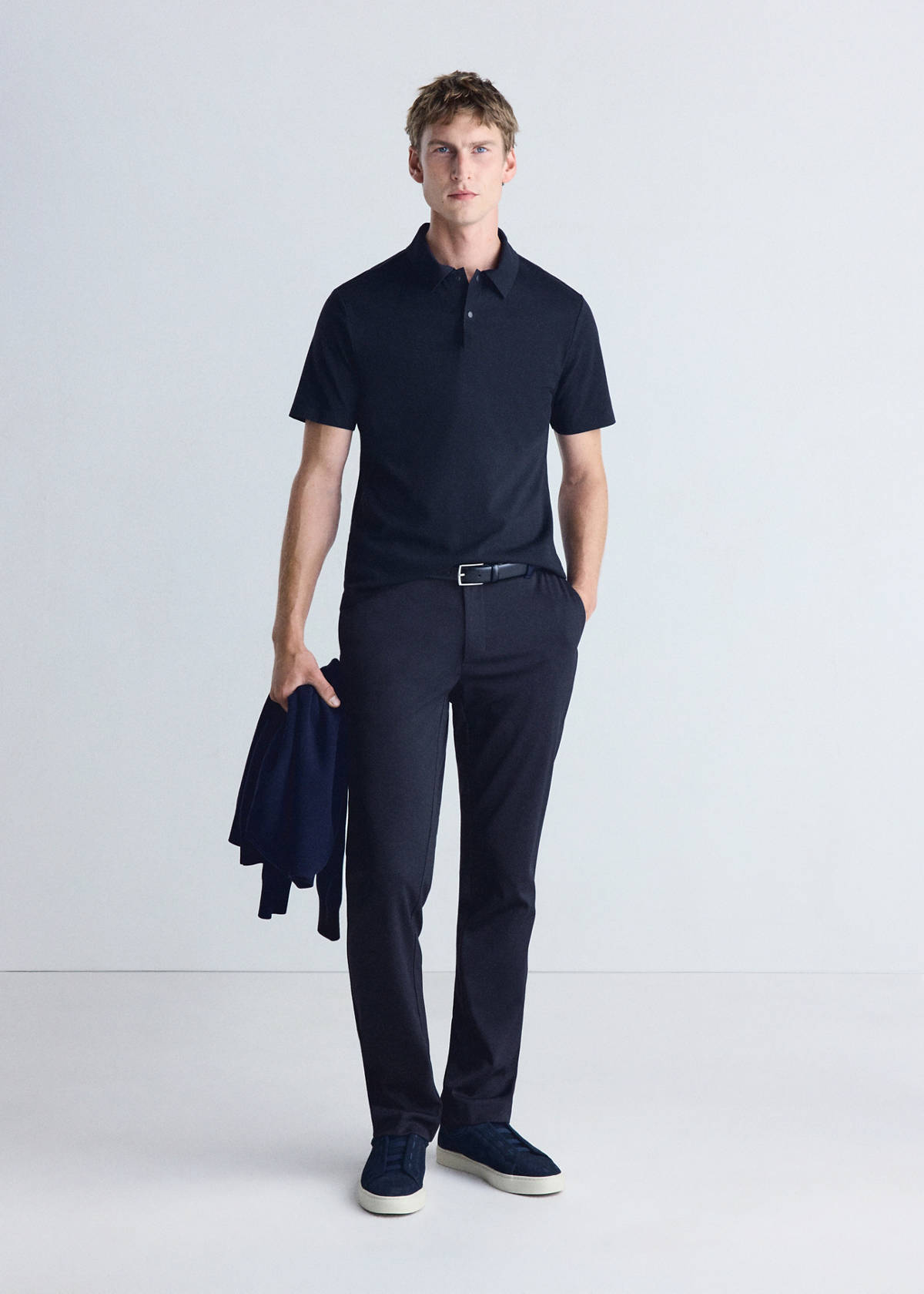 Slim-fit Thermolite® polo shirt — Navy
