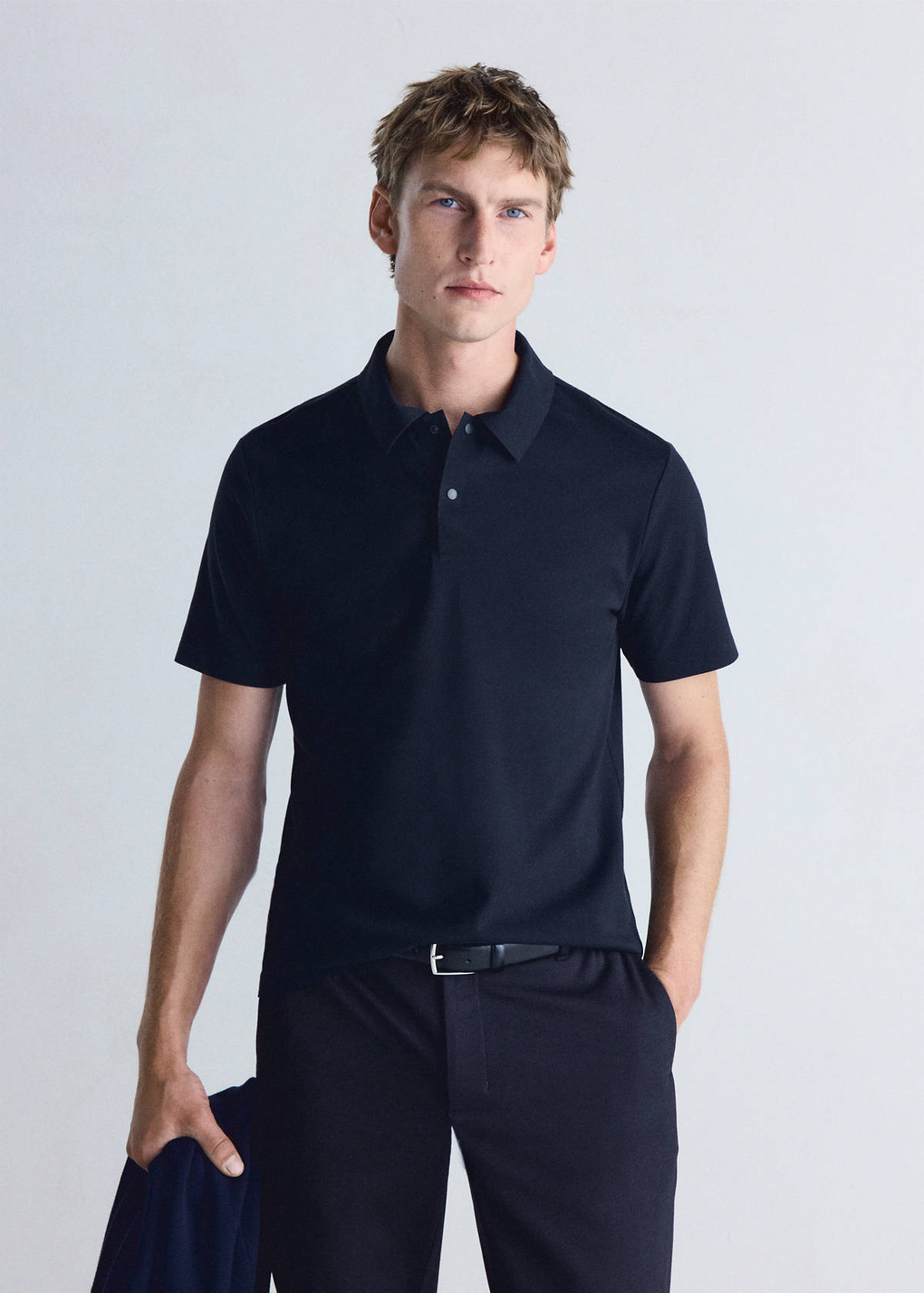 Slim-fit Thermolite® polo shirt — Navy
