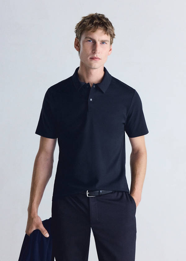 Slim-fit Thermolite® polo shirt — Navy