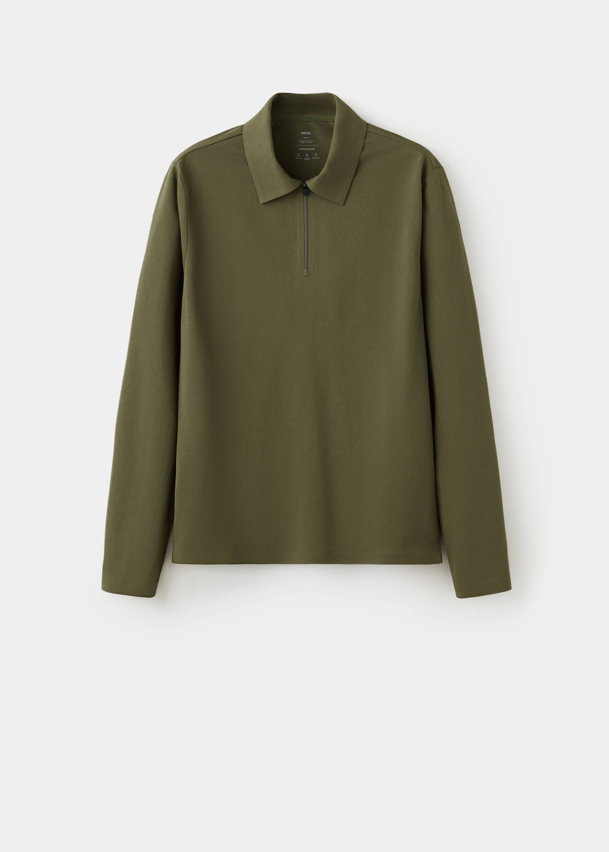 Regular fit zip polo shirt with Thermolite® - Article without model