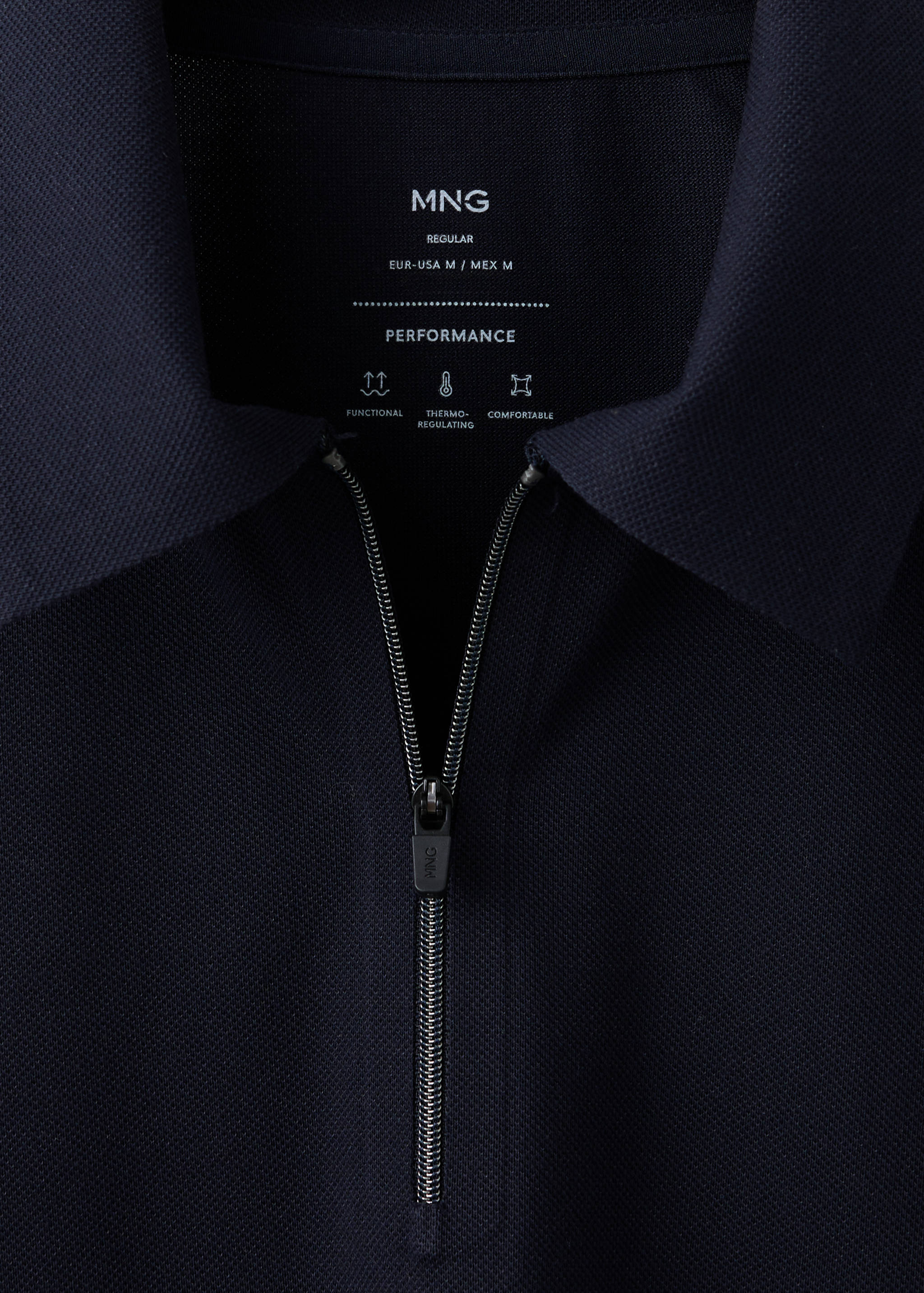 Regular fit zip polo shirt with Thermolite® - Details of the article 8