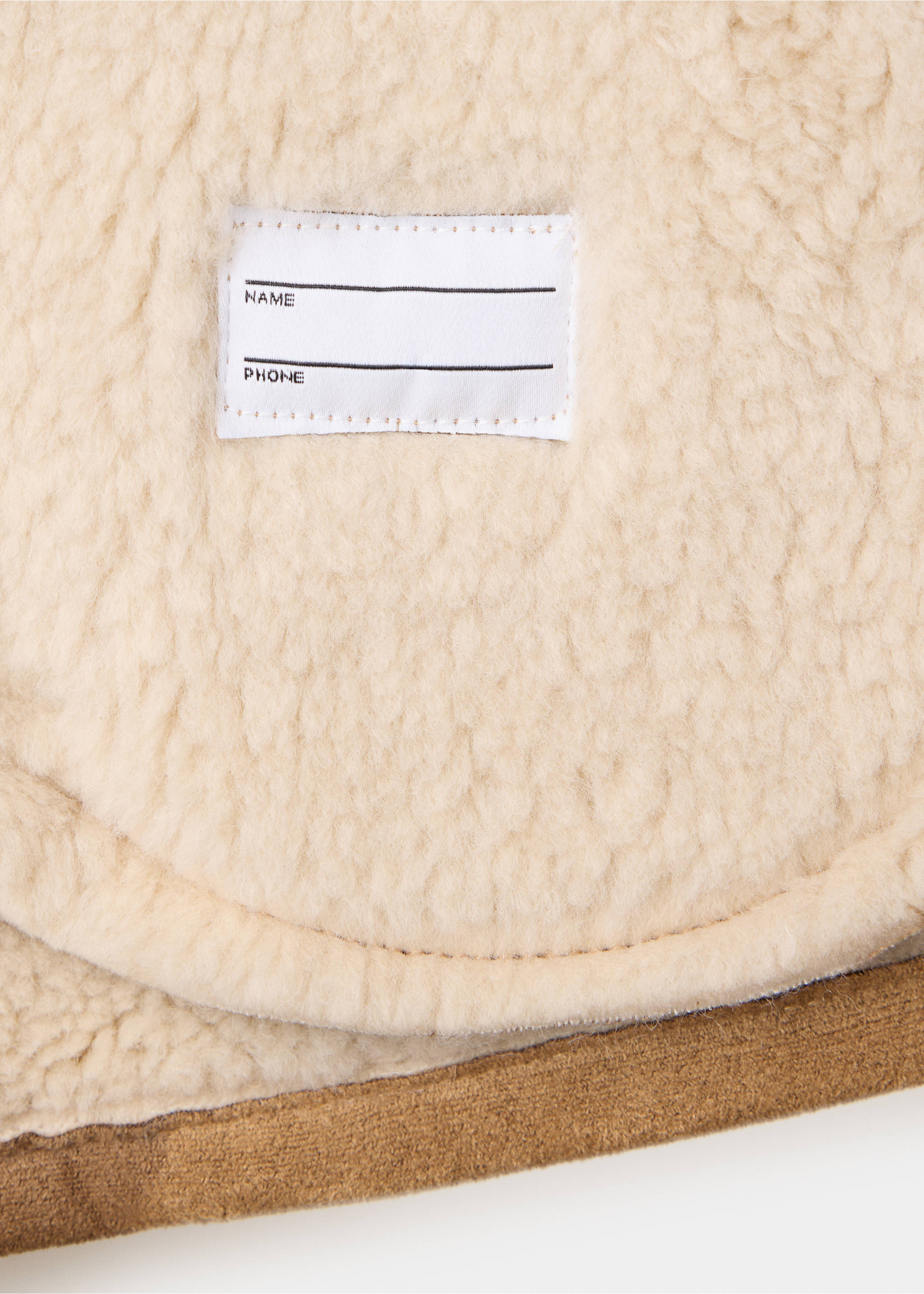 Suede and shearling-effect coat - Details of the article 0, Medium Brown. Ref: 37076733-00.