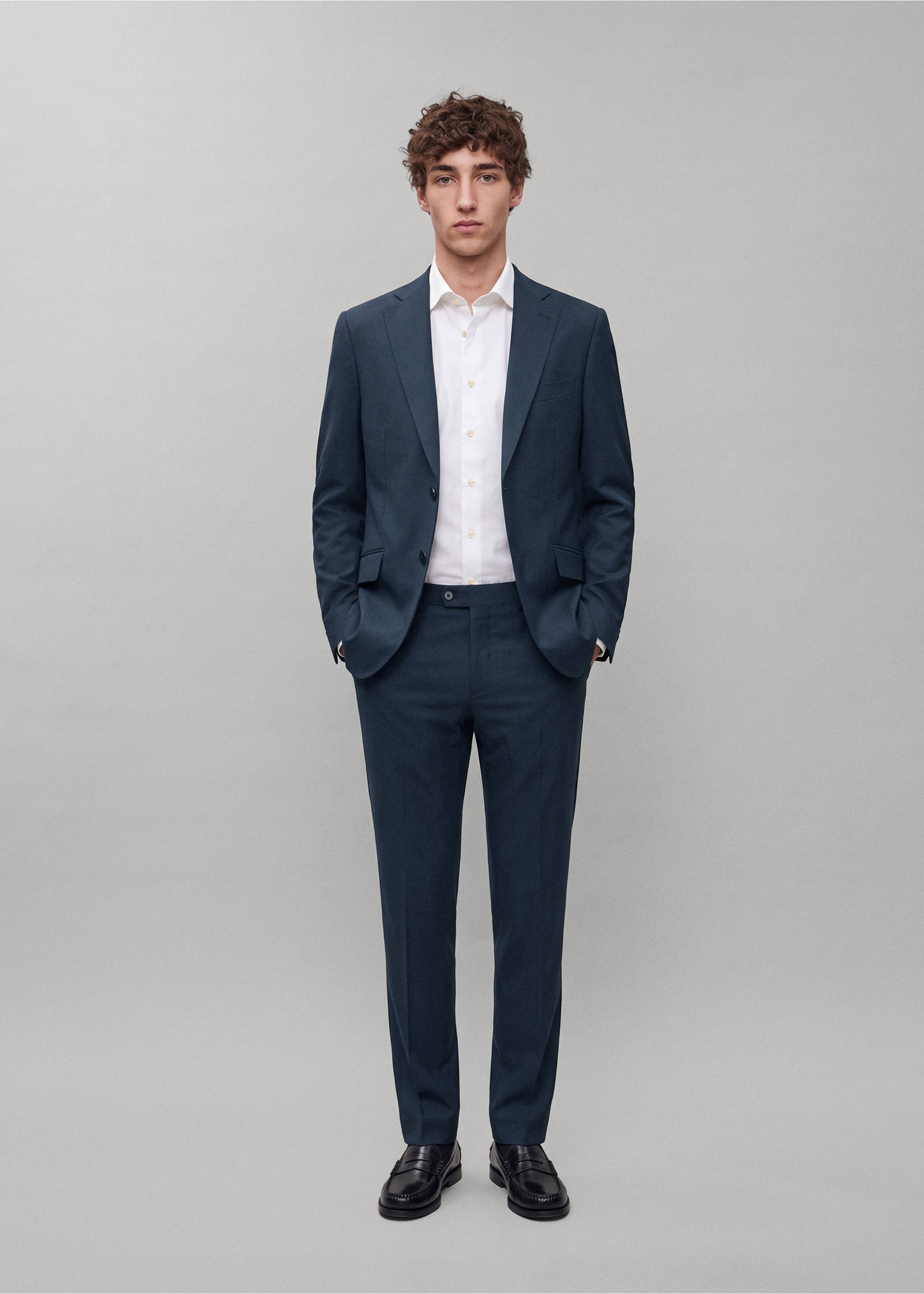 Viscose blend blazer - General plane, Navy. Ref: 37076736-00.