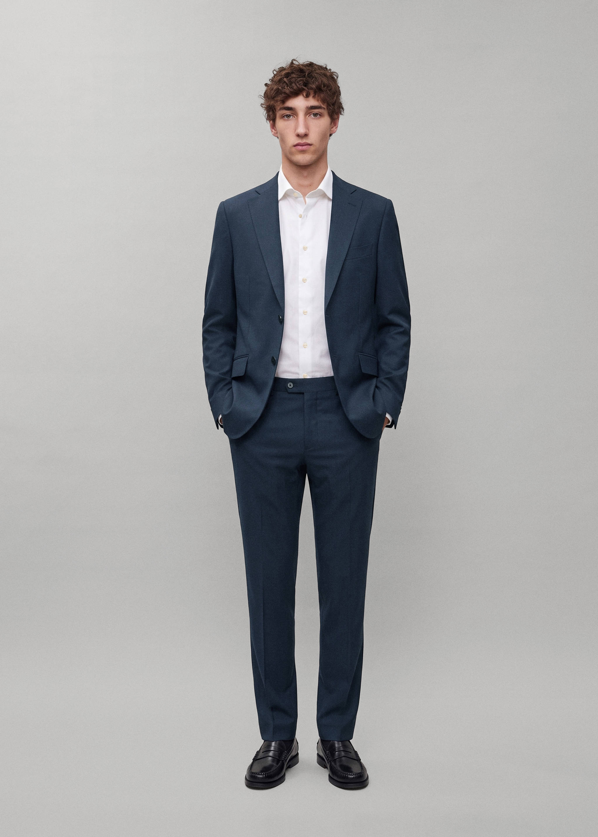 Viscose blend blazer - General plane