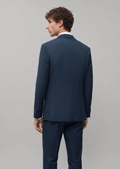 Viscose blend blazer — Navy 3