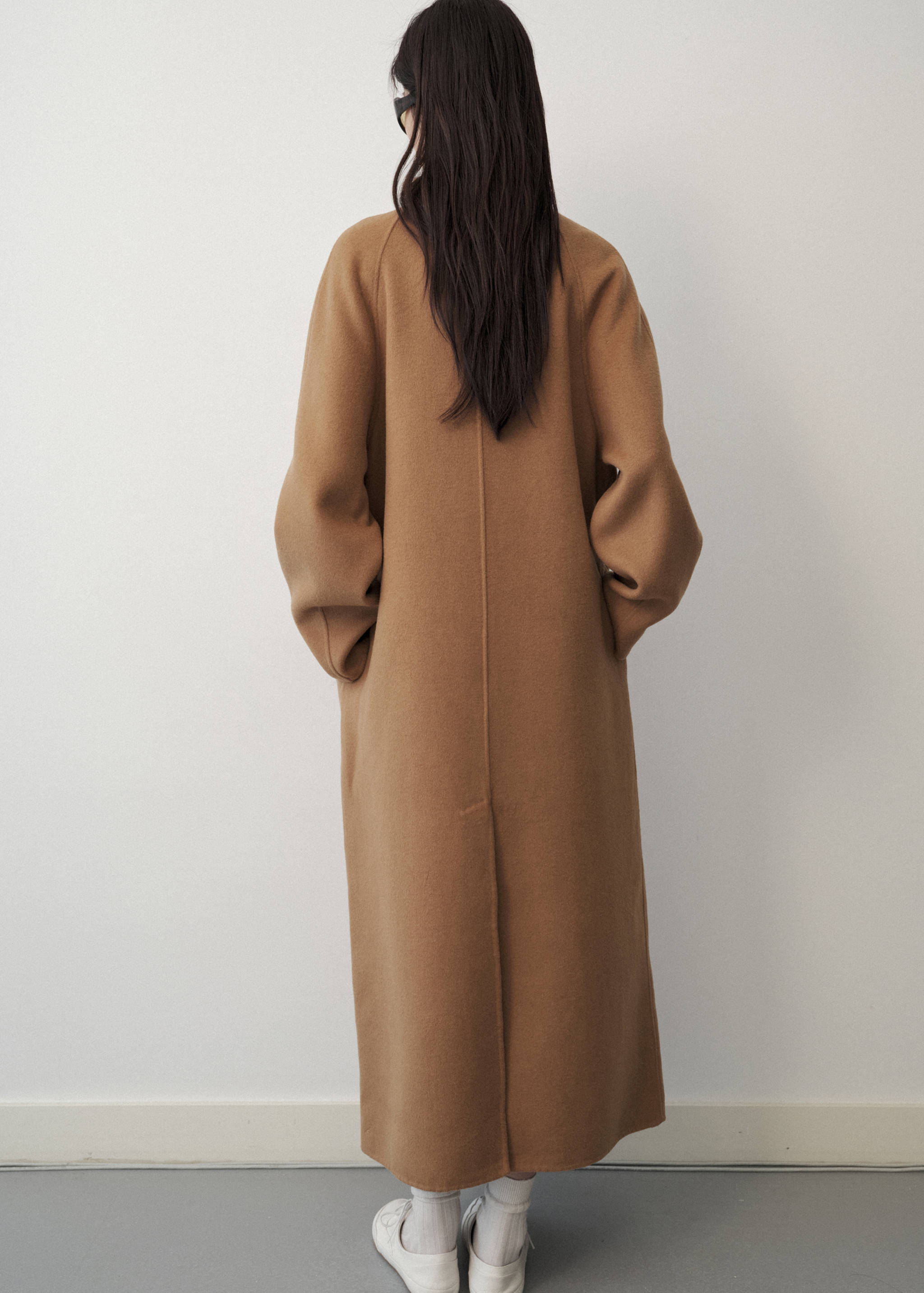 Manteau en laine avec écharpe amovible - Verso de l’article
