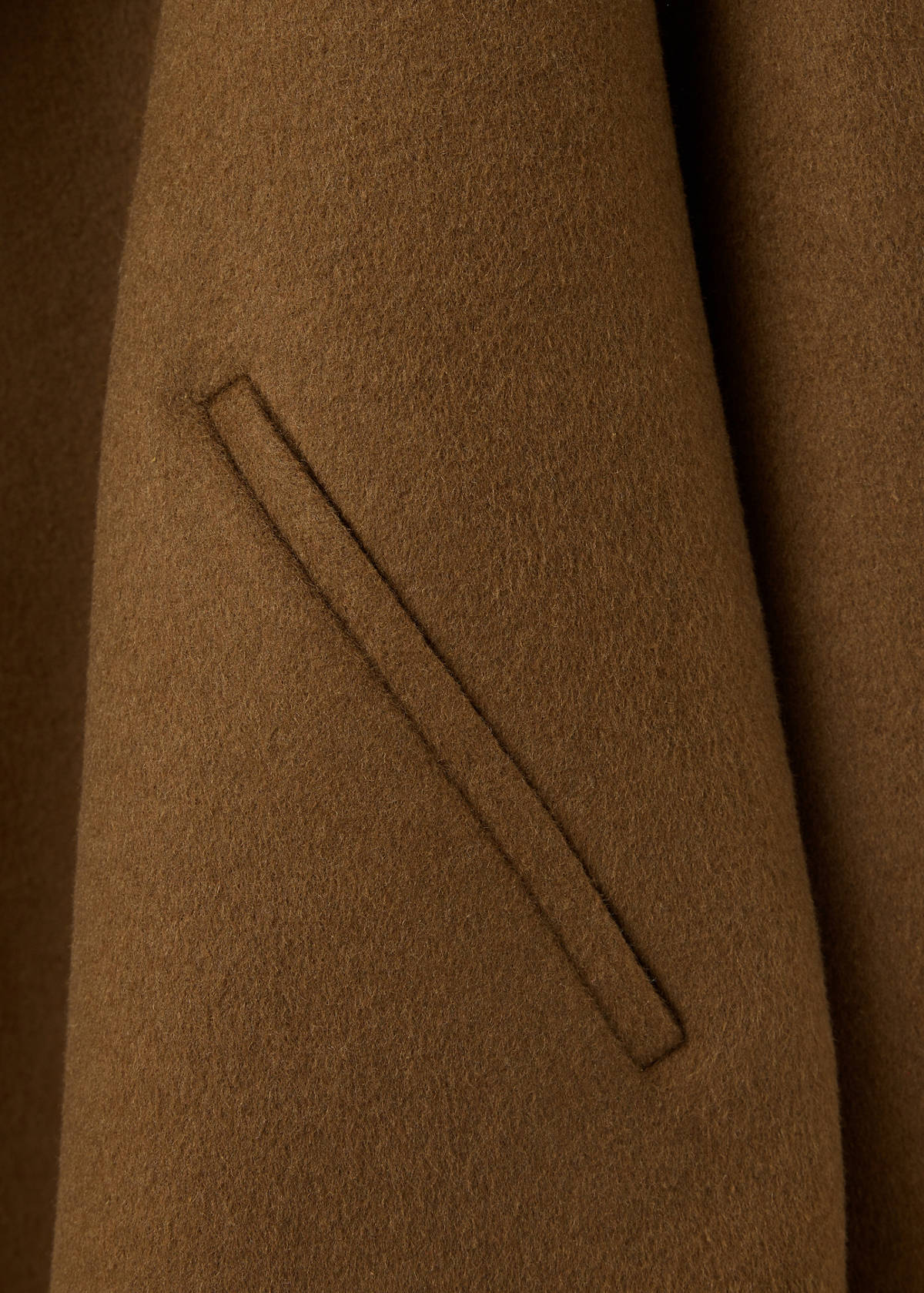 Wool shawl-collar jacket — Medium Brown