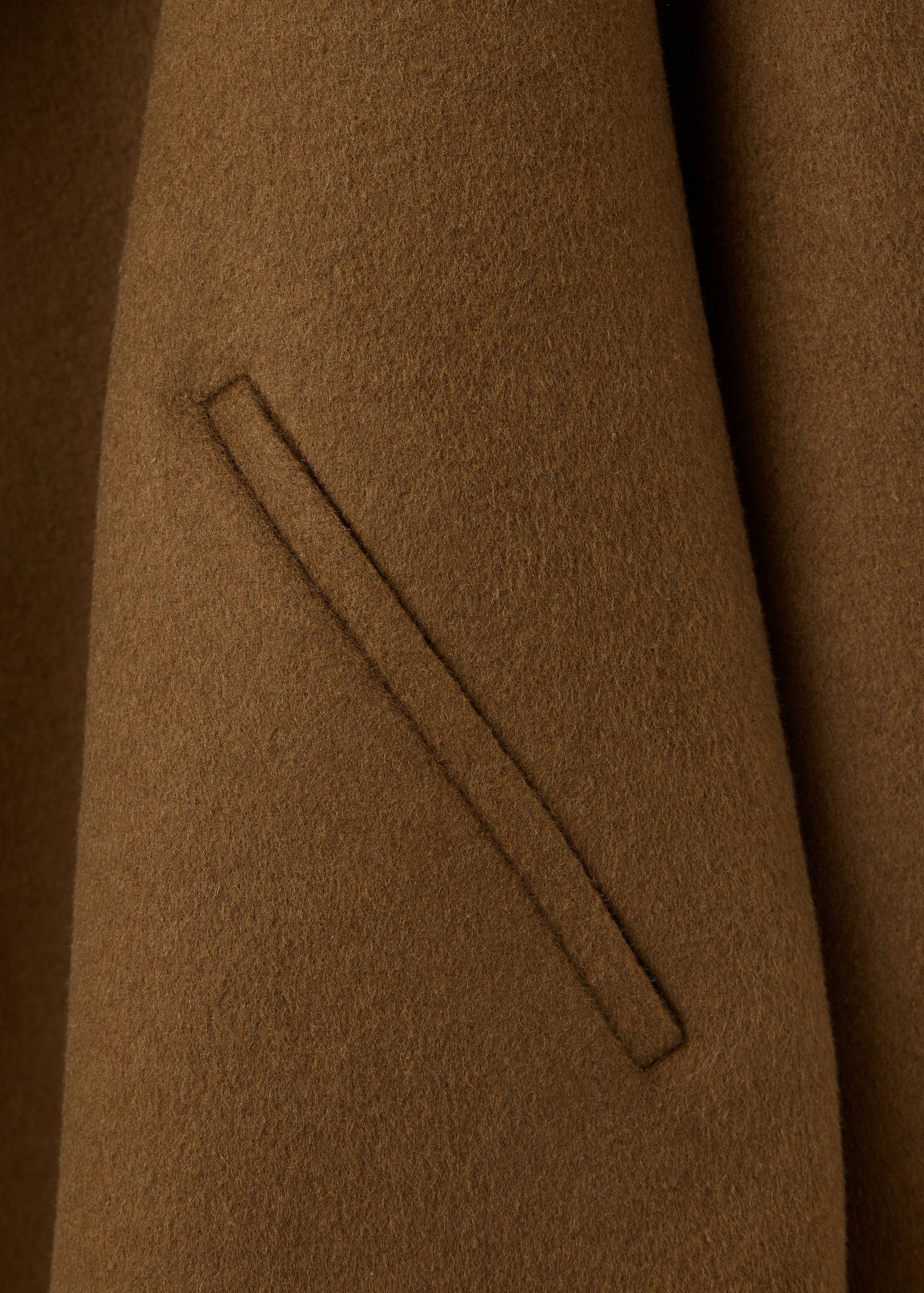 Brown jacket pocket detail