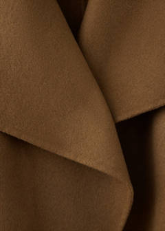 Wool shawl-collar jacket — Medium Brown 8