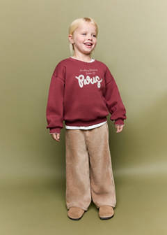 Sweatshirt with embroidered detail — Cherry 2