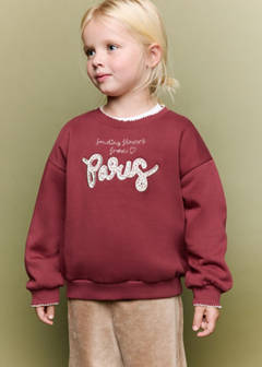 Sweatshirt with embroidered detail — Cherry 1