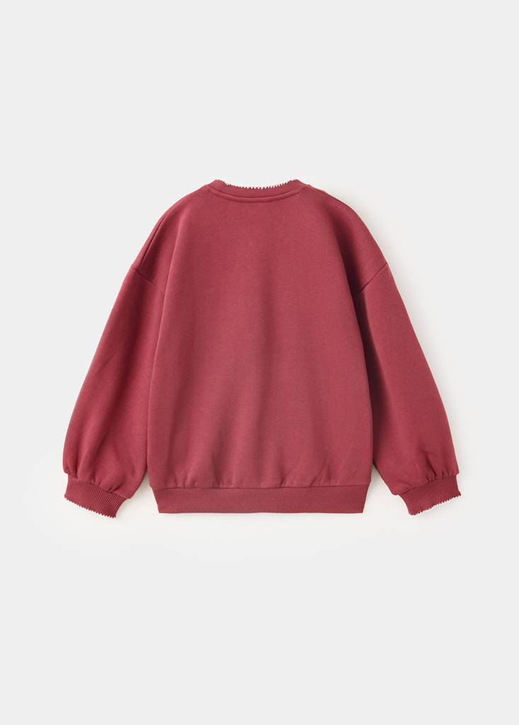 Sweatshirt with embroidered detail — Cherry