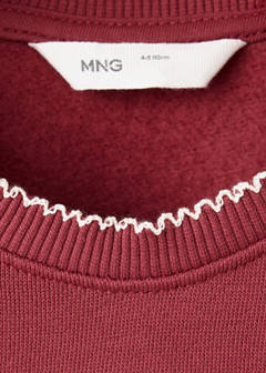 Sweatshirt with embroidered detail — Cherry 5