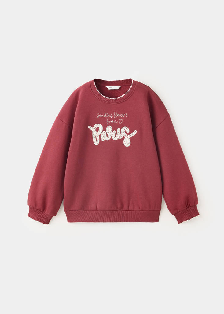 Sweatshirt with embroidered detail — Cherry
