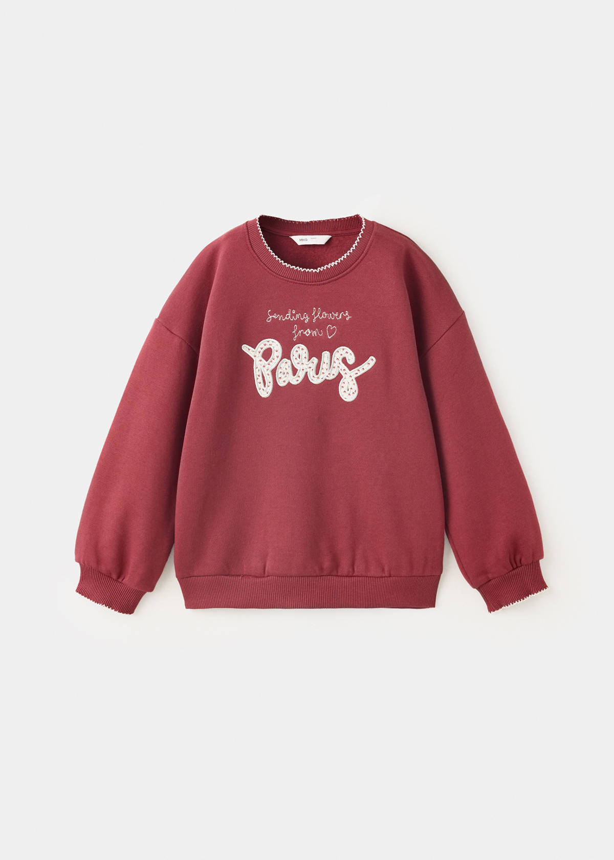Sweatshirt with embroidered detail — Cherry
