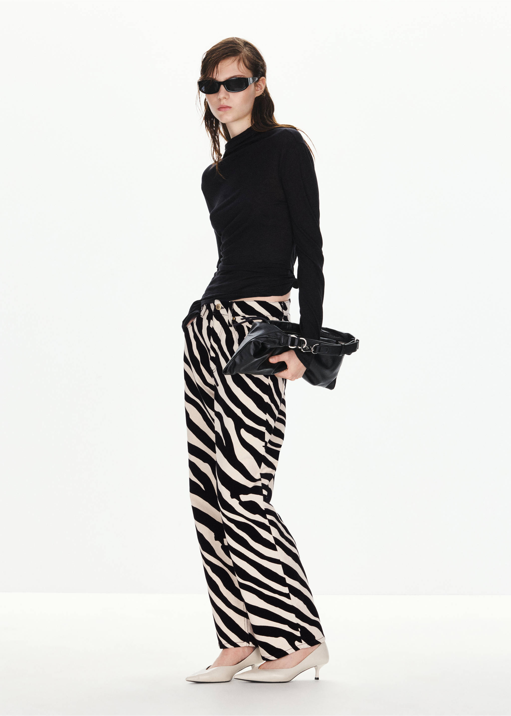 Zebra balloon trousers - General plane, Off White. Ref: 37076741-00.