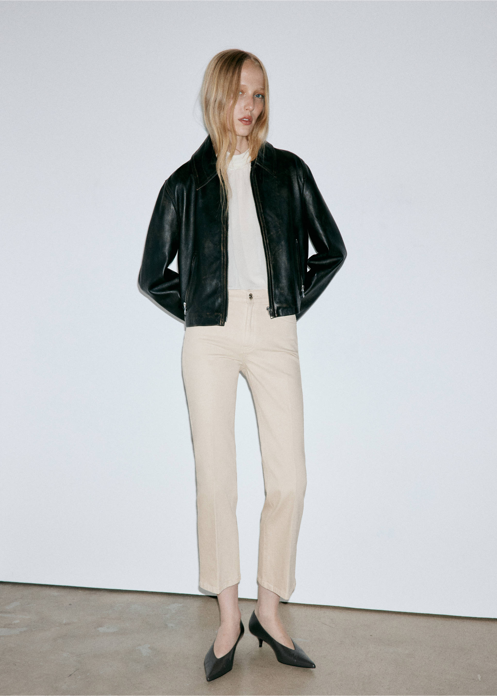 Sienna flared cropped jeans - General plane, Sand. Ref: 37076743-00.
