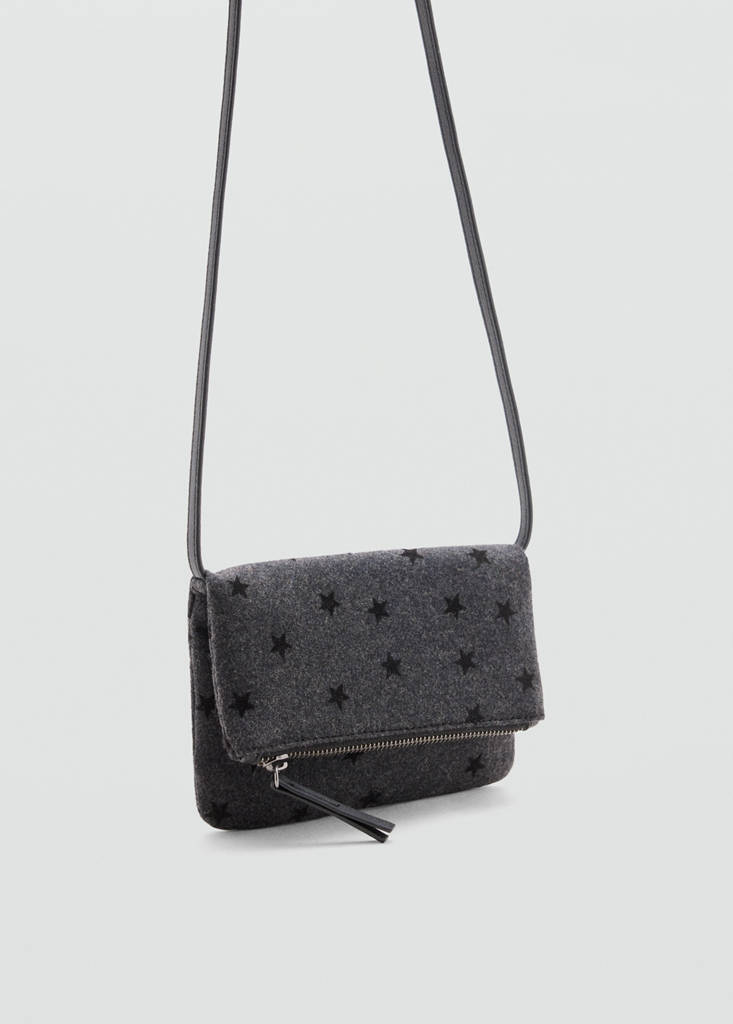 Star-print crossbody bag — Grey
