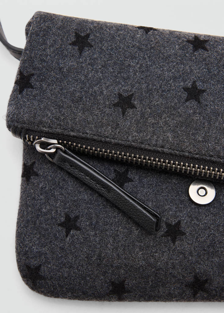Star-print crossbody bag — Grey