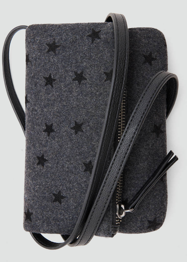 Star-print crossbody bag — Grey