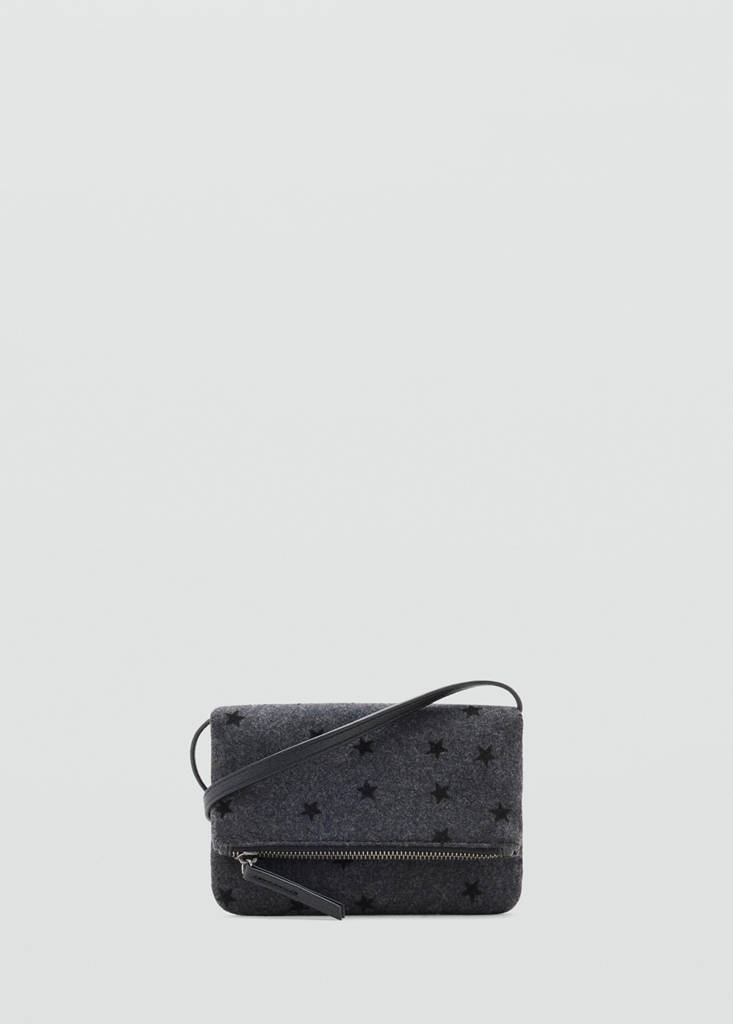 Star-print crossbody bag — Grey