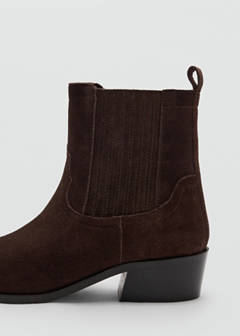 Suede leather ankle boots — Chocolate 4