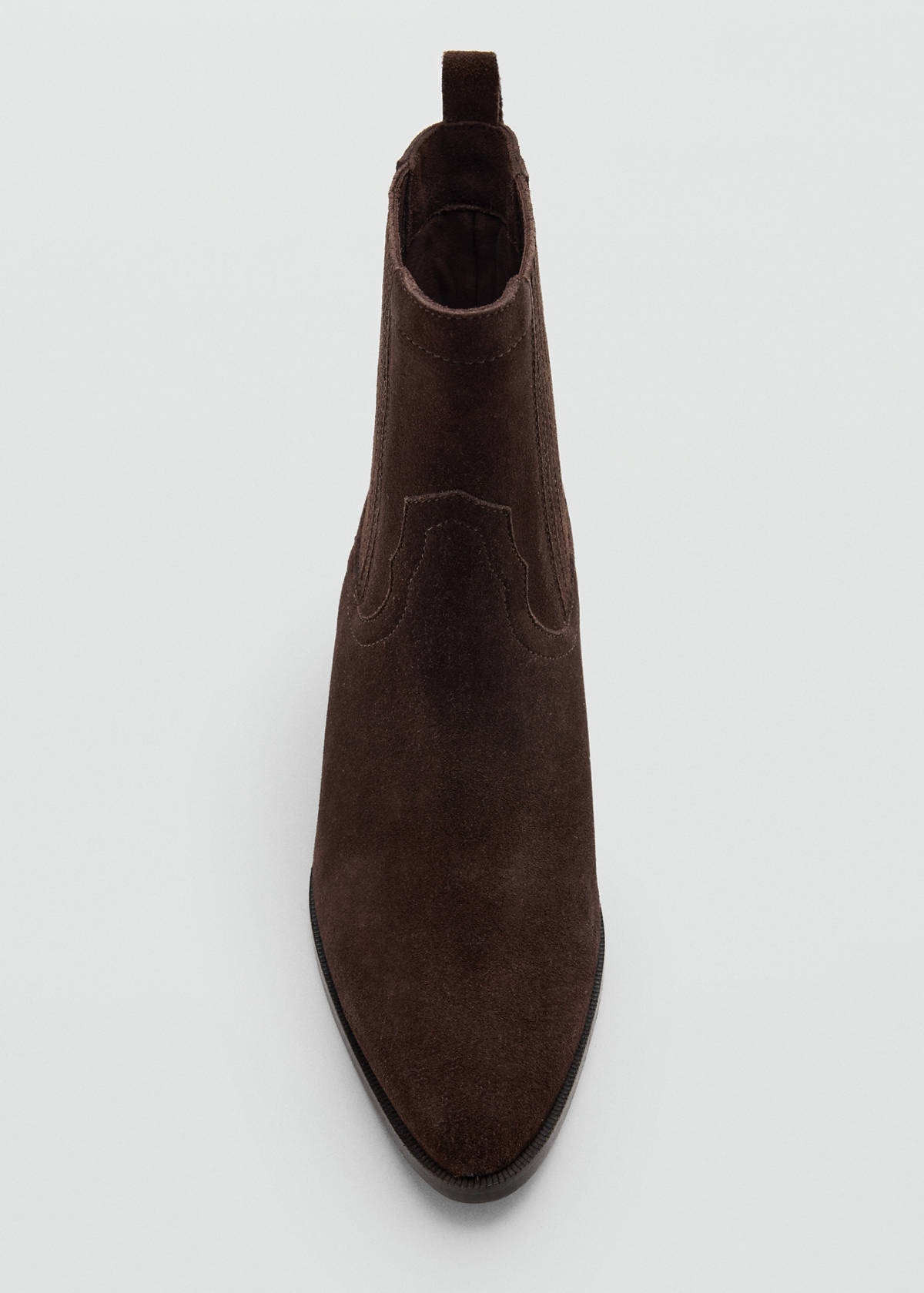 Suede leather ankle boots — Chocolate