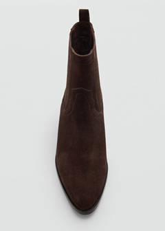 Suede leather ankle boots — Chocolate 5